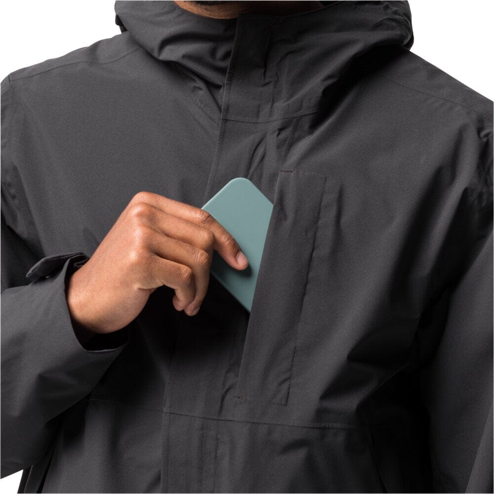 Jack Wolfskin M's Mainkai Shell Jacket - 100% Recycled polyester Phantom Jacket