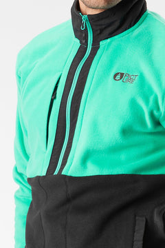 Picture Organic M's Mathew 1/4 Fleece - Polyester & Recycled Polyester Black-Spectra Green Shirt