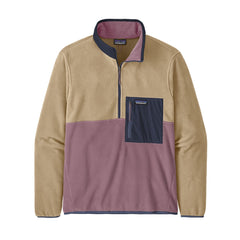 Patagonia M's Microdini 1/2 Zip Fleece Pullover - 100% Recycled Polyester Evening Mauve Shirt