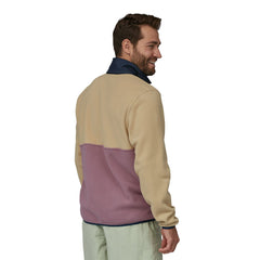 Patagonia M's Microdini 1/2 Zip Fleece Pullover - 100% Recycled Polyester Evening Mauve Shirt