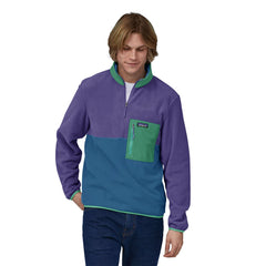 Patagonia M's Microdini 1/2 Zip Fleece Pullover - 100% Recycled Polyester Bayou Blue Shirt