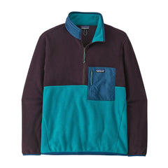 Patagonia M's Microdini 1/2 Zip Fleece Pullover - 100% Recycled Polyester Belay Blue Shirt