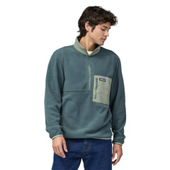 Patagonia M's Microdini 1/2 Zip Fleece Pullover - 100% Recycled Polyester Nouveau Green Shirt