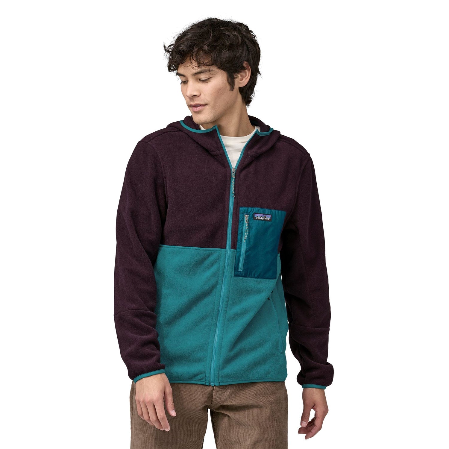 Patagonia - M's Microdini Fleece Hoody - 100% recycled polyester - Weekendbee - sustainable sportswear