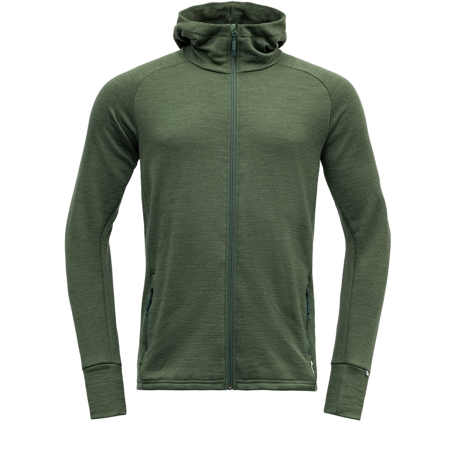 Devold M's Nibba Jacket with Hood - 100% Merino Wool Forest Melange Shirt