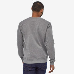 Patagonia M's P-6 Label Uprisal Crew Sweatshirt - Recycled Polyester & Recycled Cotton Old Gravel Heather Shirt