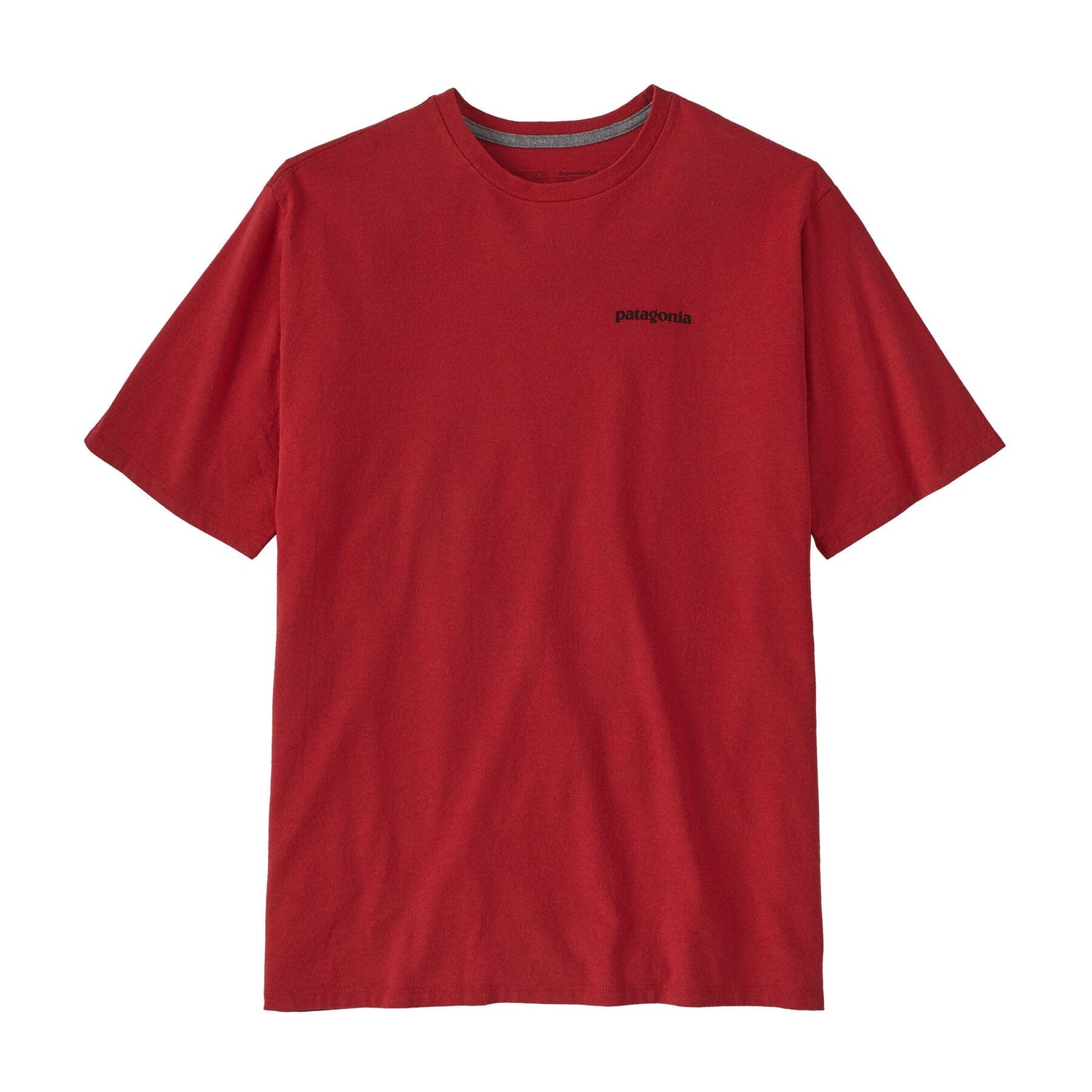 Patagonia M's P-6 Logo Responsibili-Tee® - Recycled cotton Touring Red Shirt