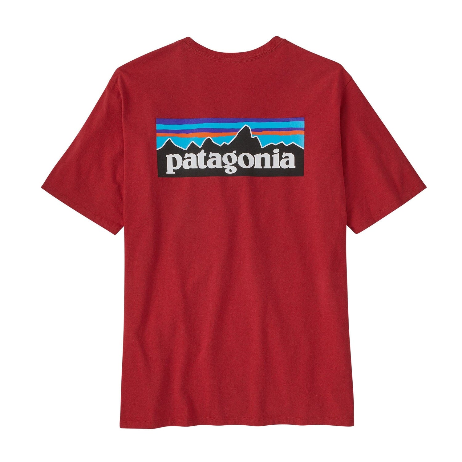 Patagonia M's P-6 Logo Responsibili-Tee® - Recycled cotton Touring Red Shirt