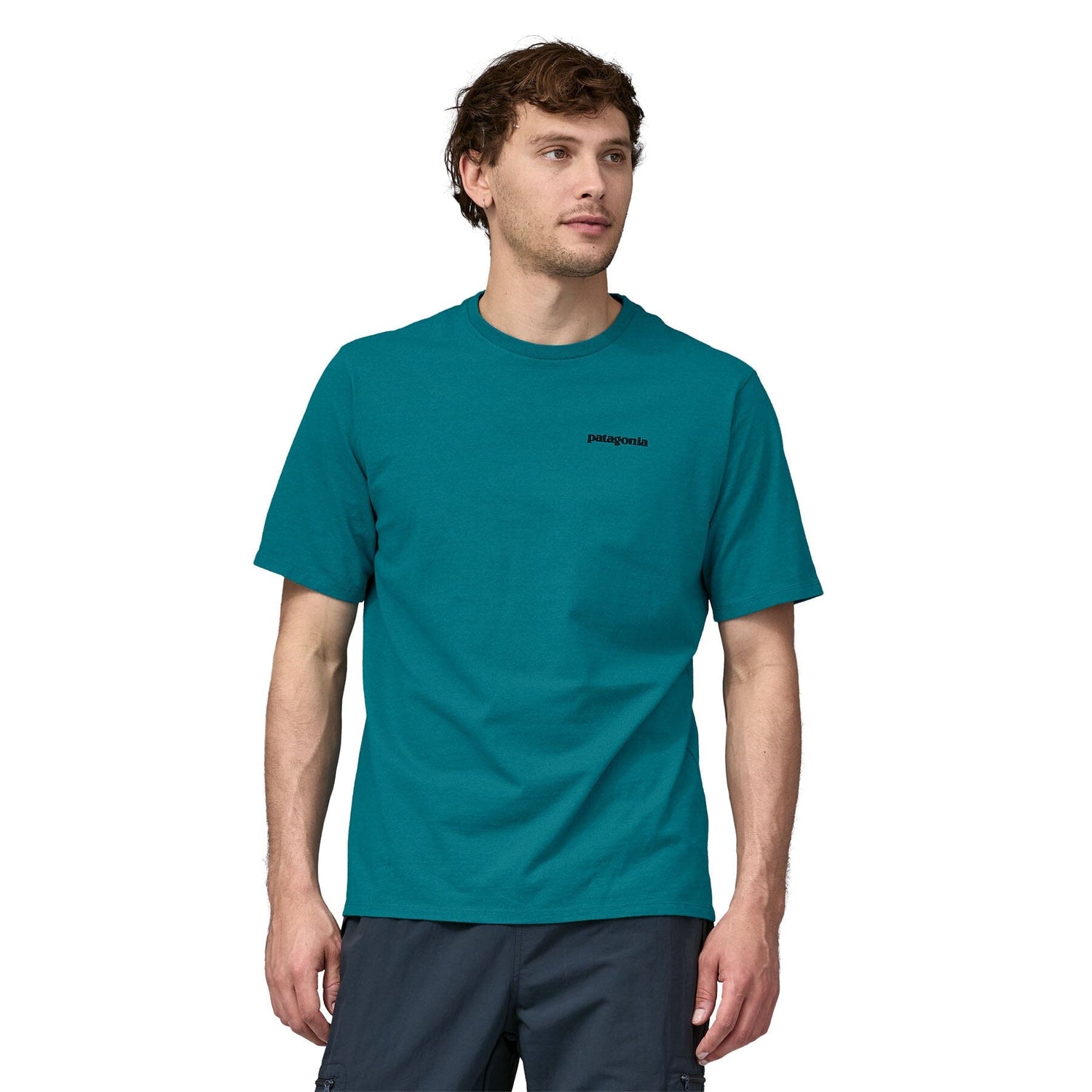 Patagonia M's P-6 Logo Responsibili-Tee® - Recycled cotton Belay Blue Shirt