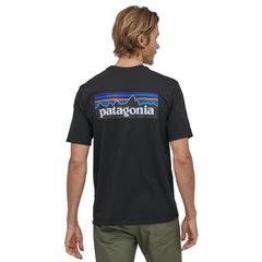 Patagonia M's P-6 Logo Responsibili-Tee® - Recycled cotton Black Shirt