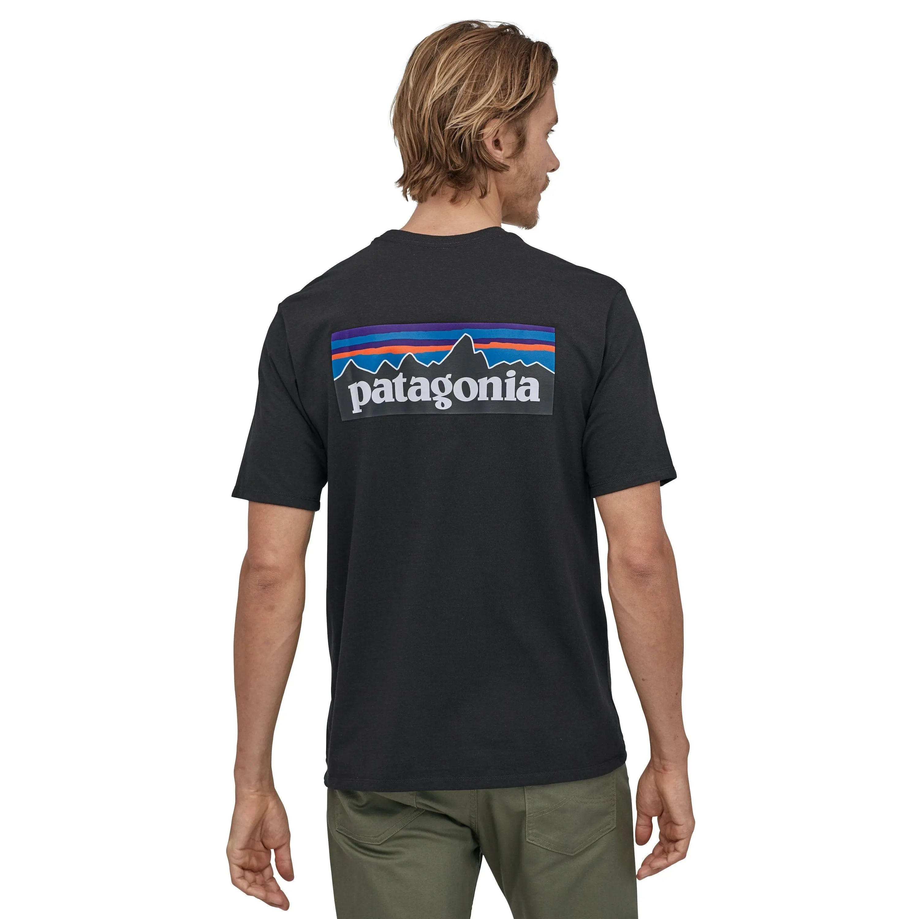 M's P-6 Logo Responsibili-Tee® - Recycled cotton Shirt Patagonia Black S