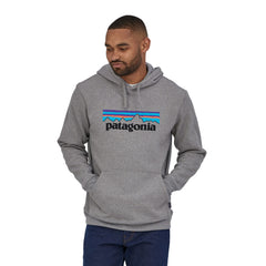 Patagonia Unisex P-6 Logo Uprisal Hoody - Made From Recycled Cotton & Recycled Polyester Gravel Heather Shirt