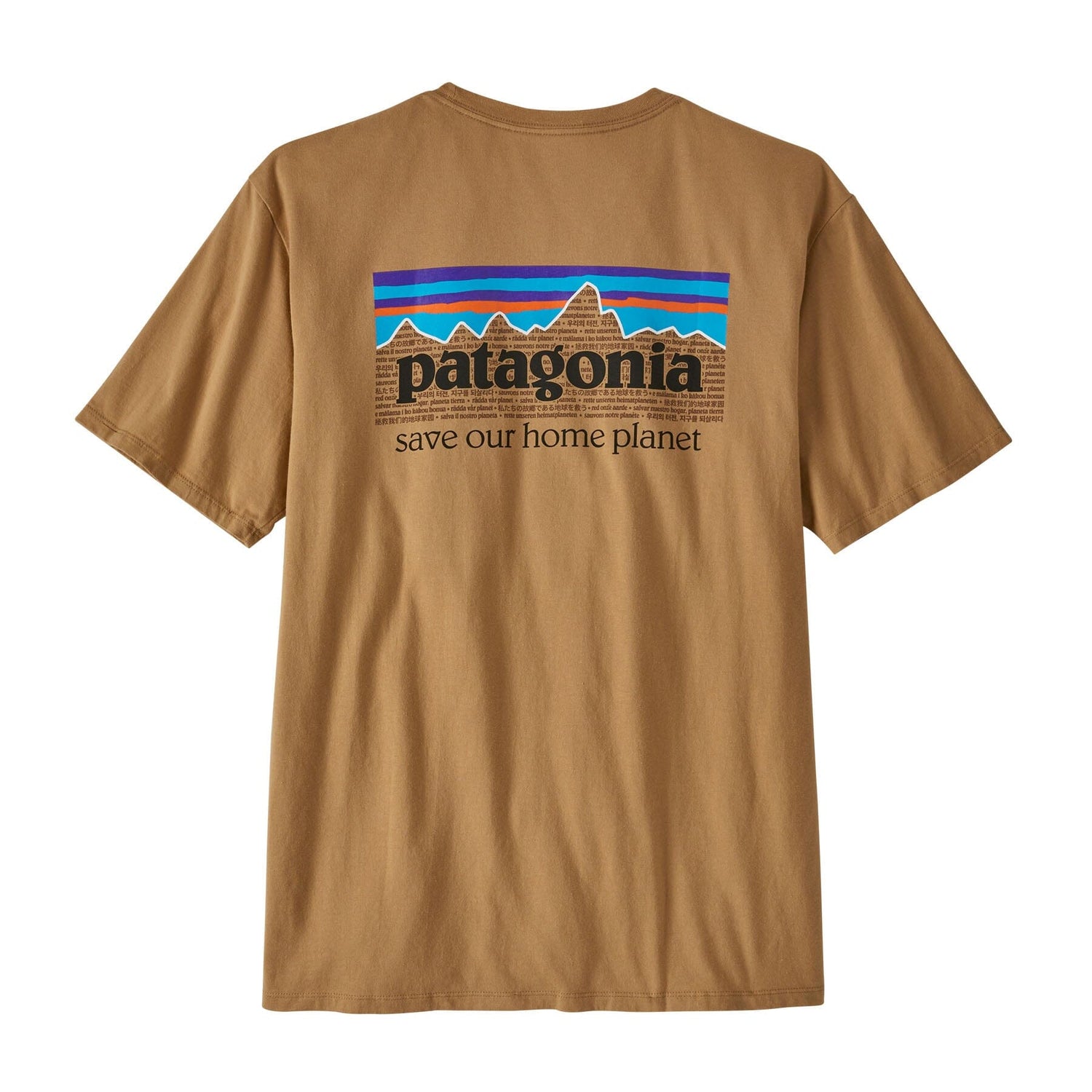 Patagonia M's P-6 Mission Organic T-Shirt - 100% Organic Cotton Grayling Brown Shirt
