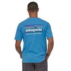 Patagonia M's P-6 Mission Organic T-Shirt - 100% Organic Cotton Anacapa Blue Shirt
