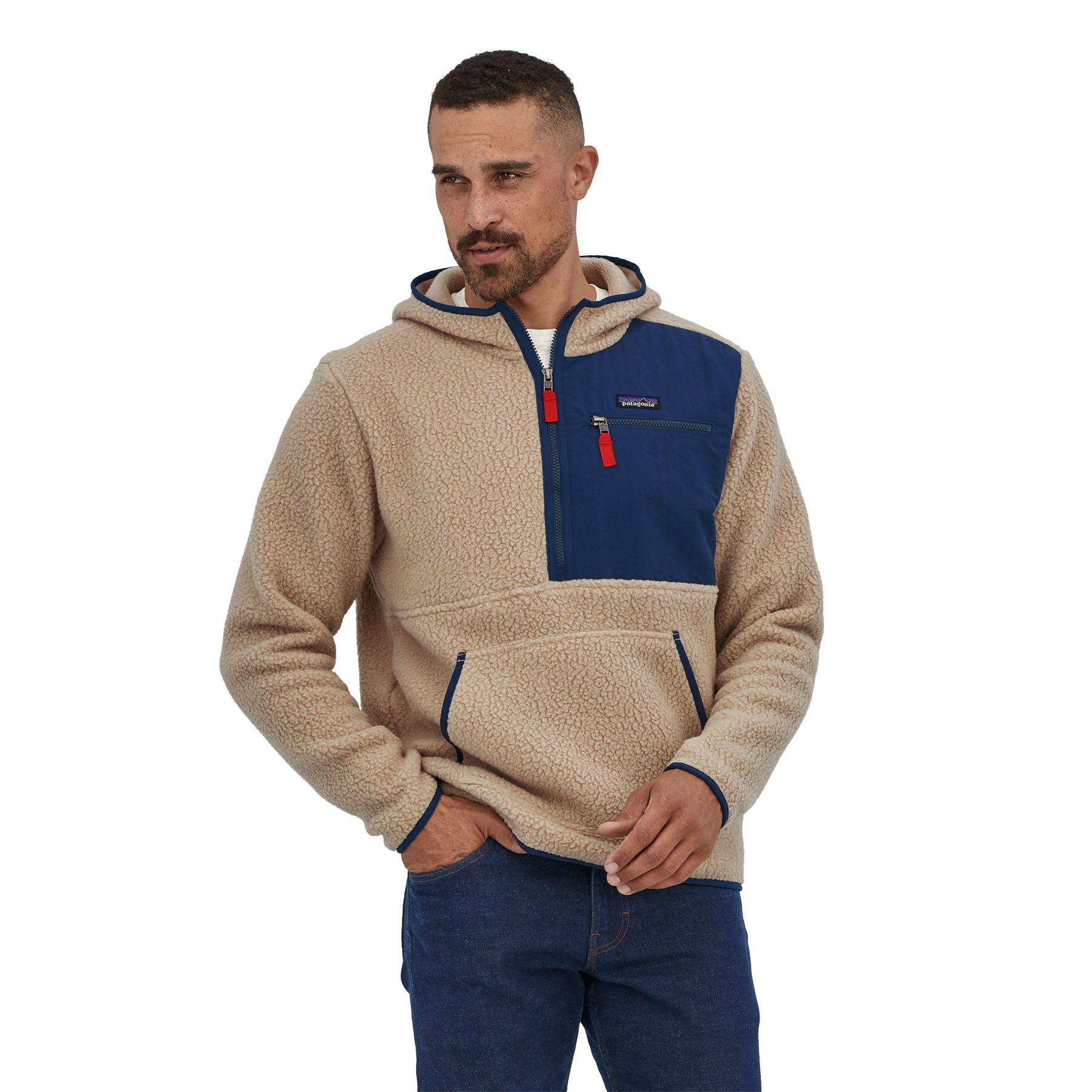 Patagonia retro pile pullover khaki clearance