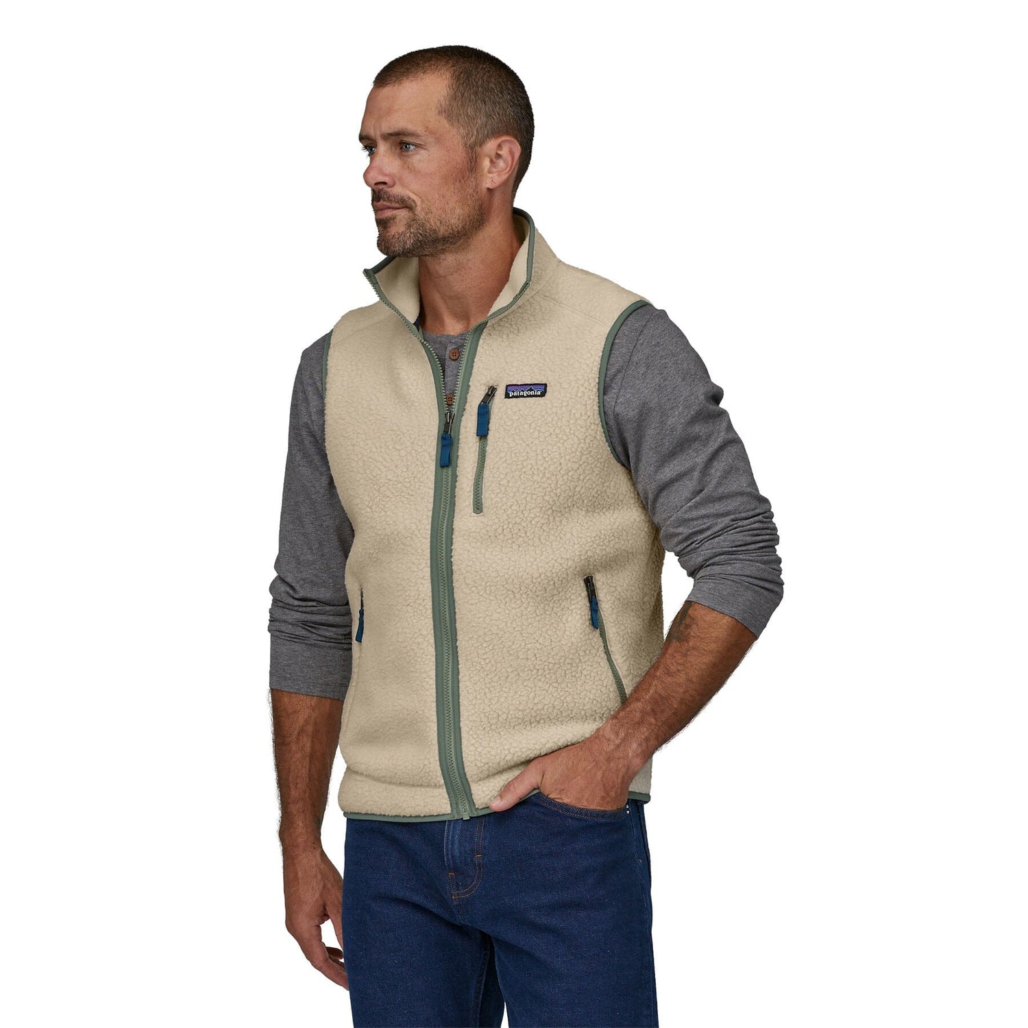 Patagonia M's Retro Pile Vest - Recycled polyester Dark Natural L Jacket