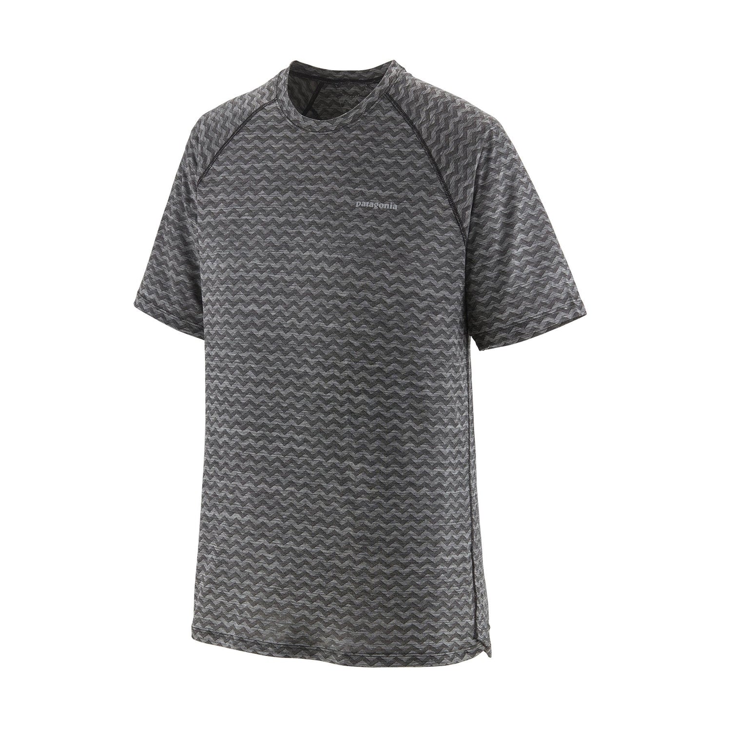 Patagonia M's Ridge Flow Running Shirt - 100% Recycled Polyester Black Shirt