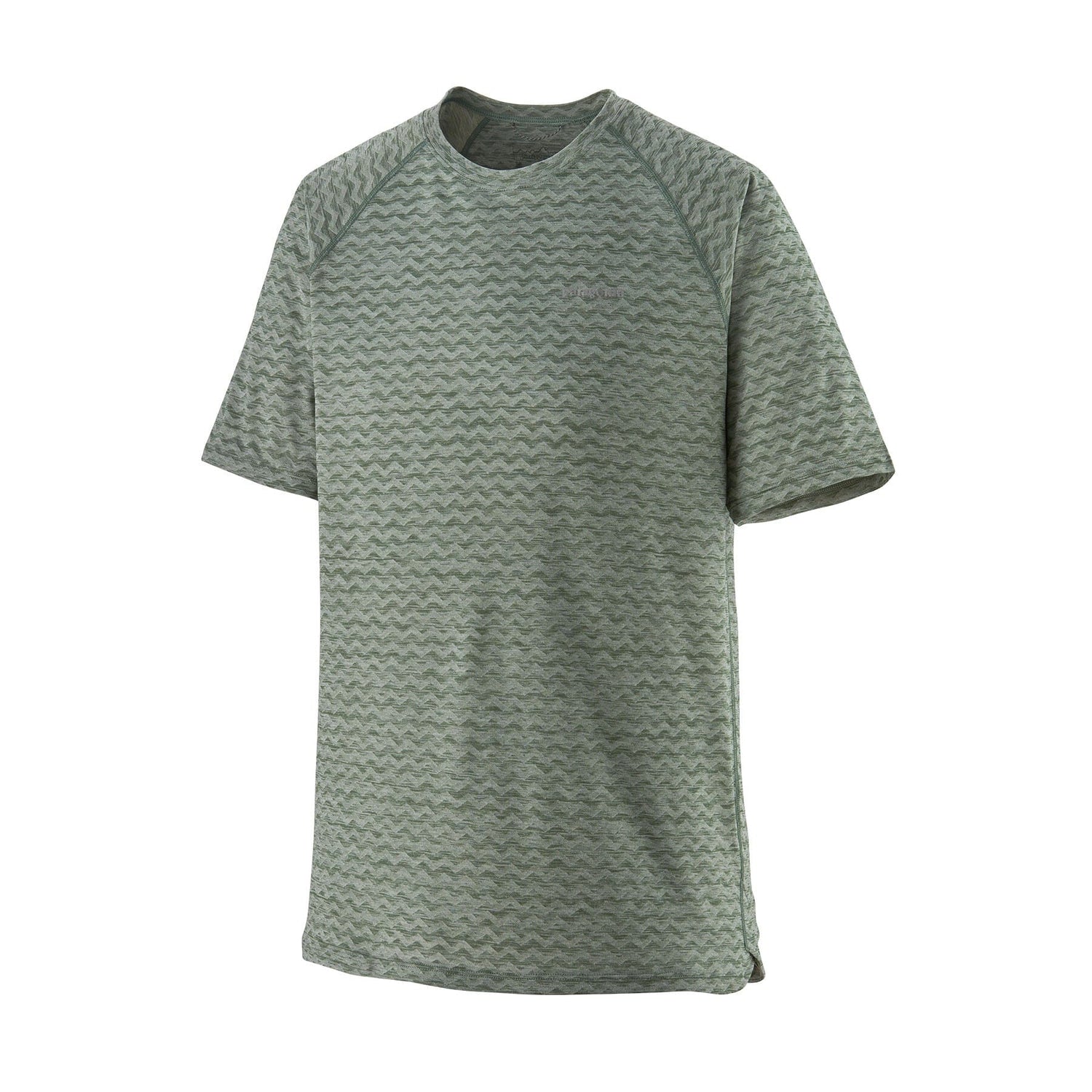 Patagonia M's Ridge Flow Running Shirt - 100% Recycled Polyester Hemlock Green Shirt