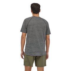 Patagonia M's Ridge Flow Running Shirt - 100% Recycled Polyester Black Shirt