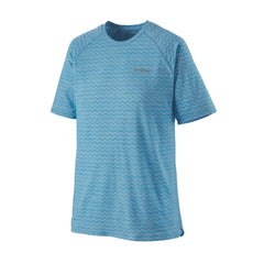 Patagonia M's Ridge Flow Running Shirt - 100% Recycled Polyester Lago Blue Shirt