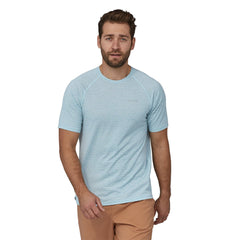 Patagonia M's Ridge Flow Running Shirt - 100% Recycled Polyester Steam Blue Shirt