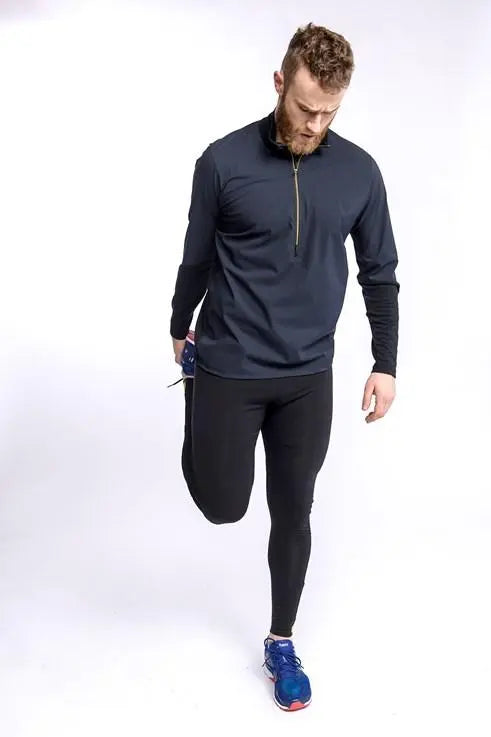 M's Running Cover Zip Neck - Merino Wool Shirt Devold