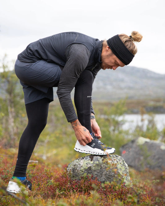 Devold M's Running Tights - Merino Wool Caviar 21 Pants