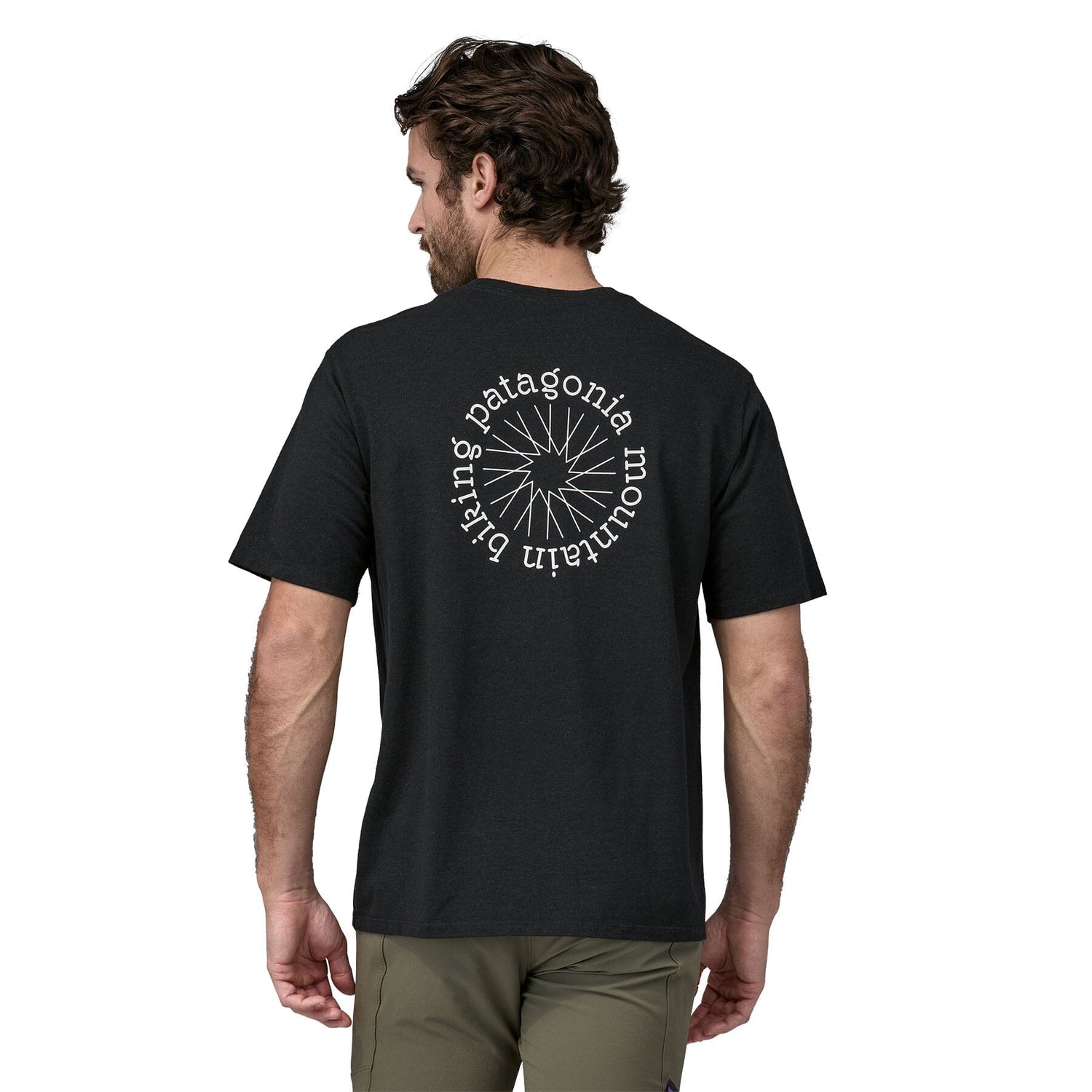Patagonia M's Spoke Stencil Responsibili-Tee - Recycled Cotton & Recycled Polyester Ink Black Shirt