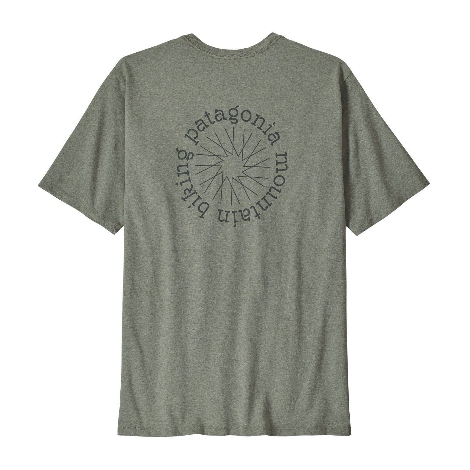 Patagonia M's Spoke Stencil Responsibili-Tee - Recycled Cotton & Recycled Polyester Sleet Green Shirt