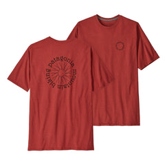 Patagonia M's Spoke Stencil Responsibili-Tee - Recycled Cotton & Recycled Polyester Burl Red Shirt
