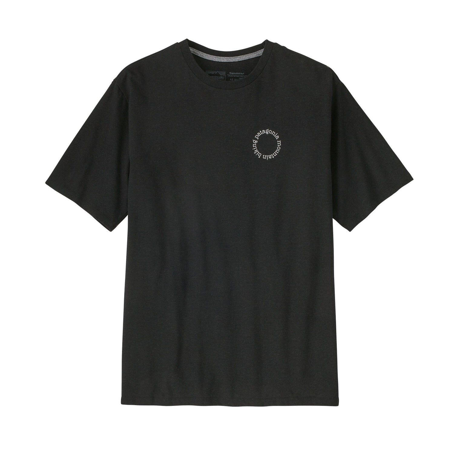 Patagonia M's Spoke Stencil Responsibili-Tee - Recycled Cotton & Recycled Polyester Ink Black Shirt