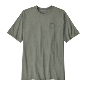 Patagonia M's Spoke Stencil Responsibili-Tee - Recycled Cotton & Recycled Polyester Sleet Green
