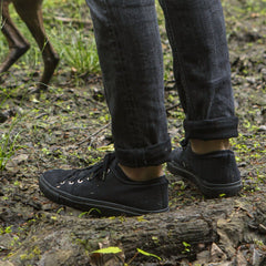 Langbrett SUM - Unisex Ecological Shoes - Made From Recycled Cotton Black Shoes