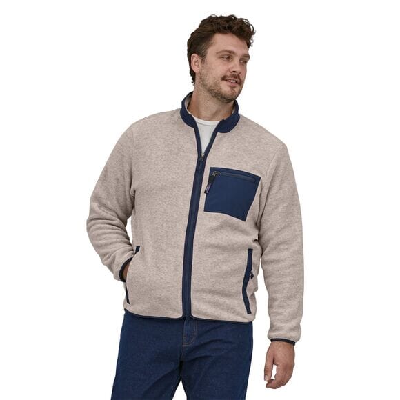 Patagonia M's Synchilla Fleece Jacket - 100% Recycled Polyester Oatmeal Heather Shirt
