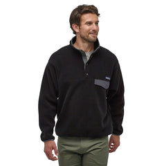 Patagonia M's Synchilla Snap-T Fleece Pullover - Recycled Polyester Black w/Forge Grey Shirt