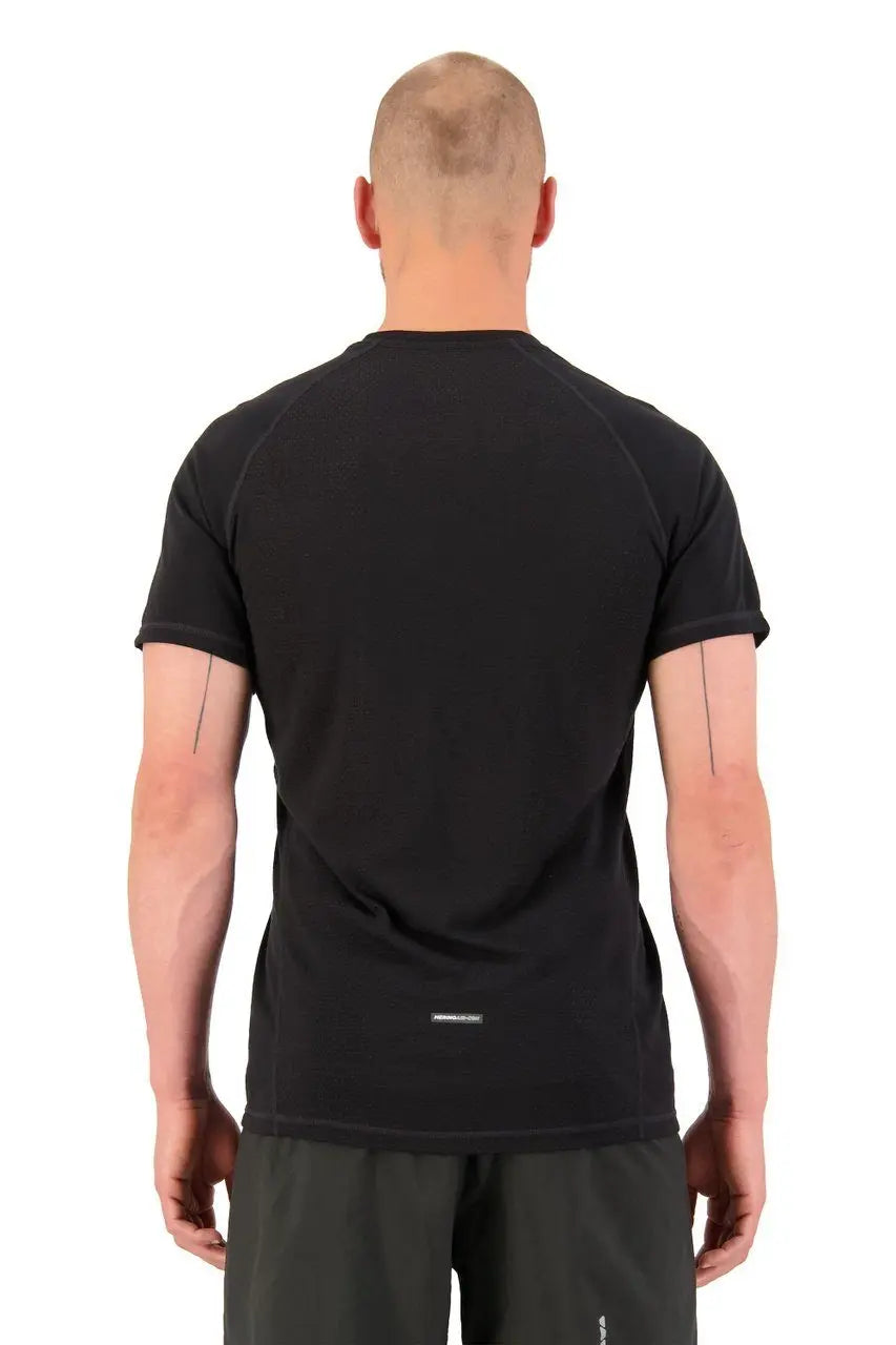 Mons Royale M's Temple Tech T-Shirt - Merino wool Black Shirt