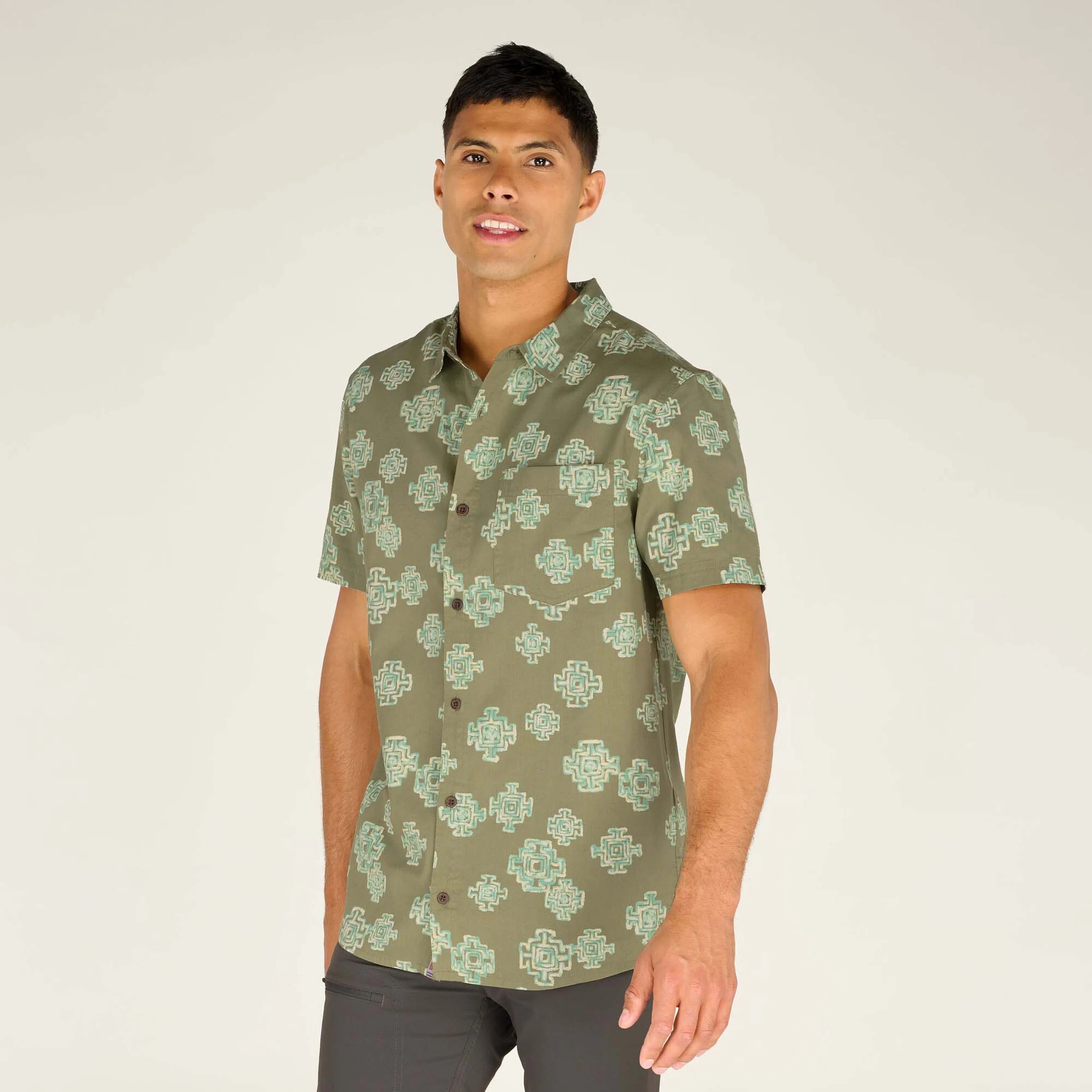 Sherpa M's Tharu Stride Short Sleeve Shirt - Organic cotton