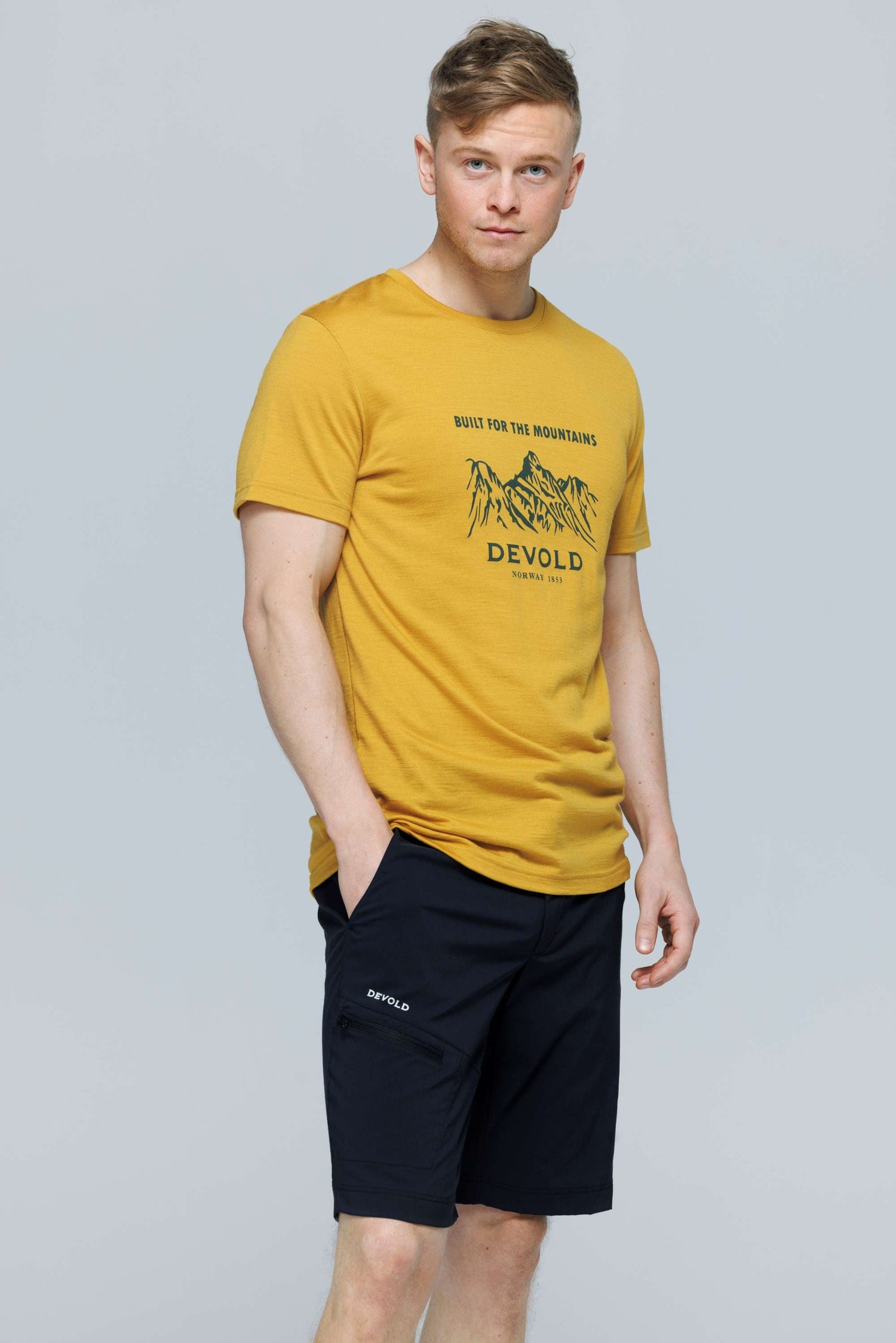 Devold M's Ulstein Tee - 100% Merino Wool Flood Shirt