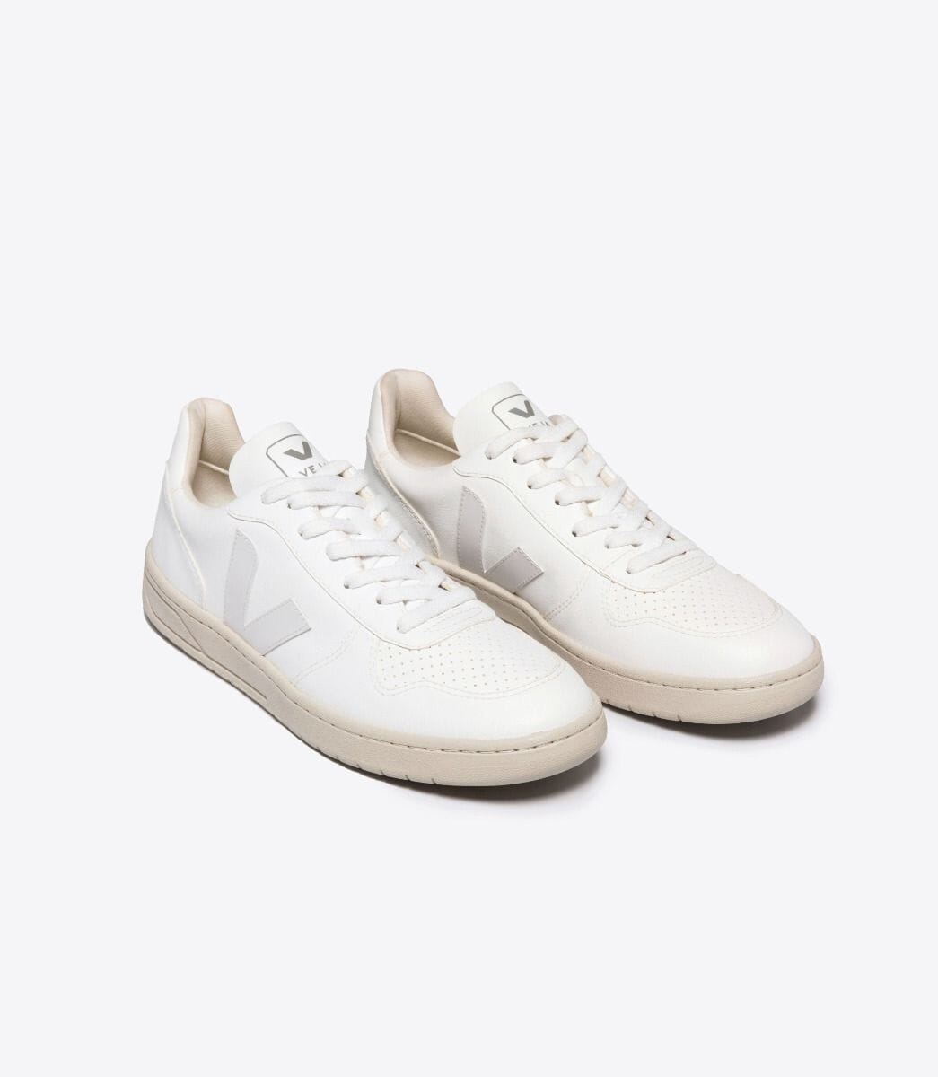 Veja M's V-10 CWL - Cotton Worked as Leather Full White Shoes