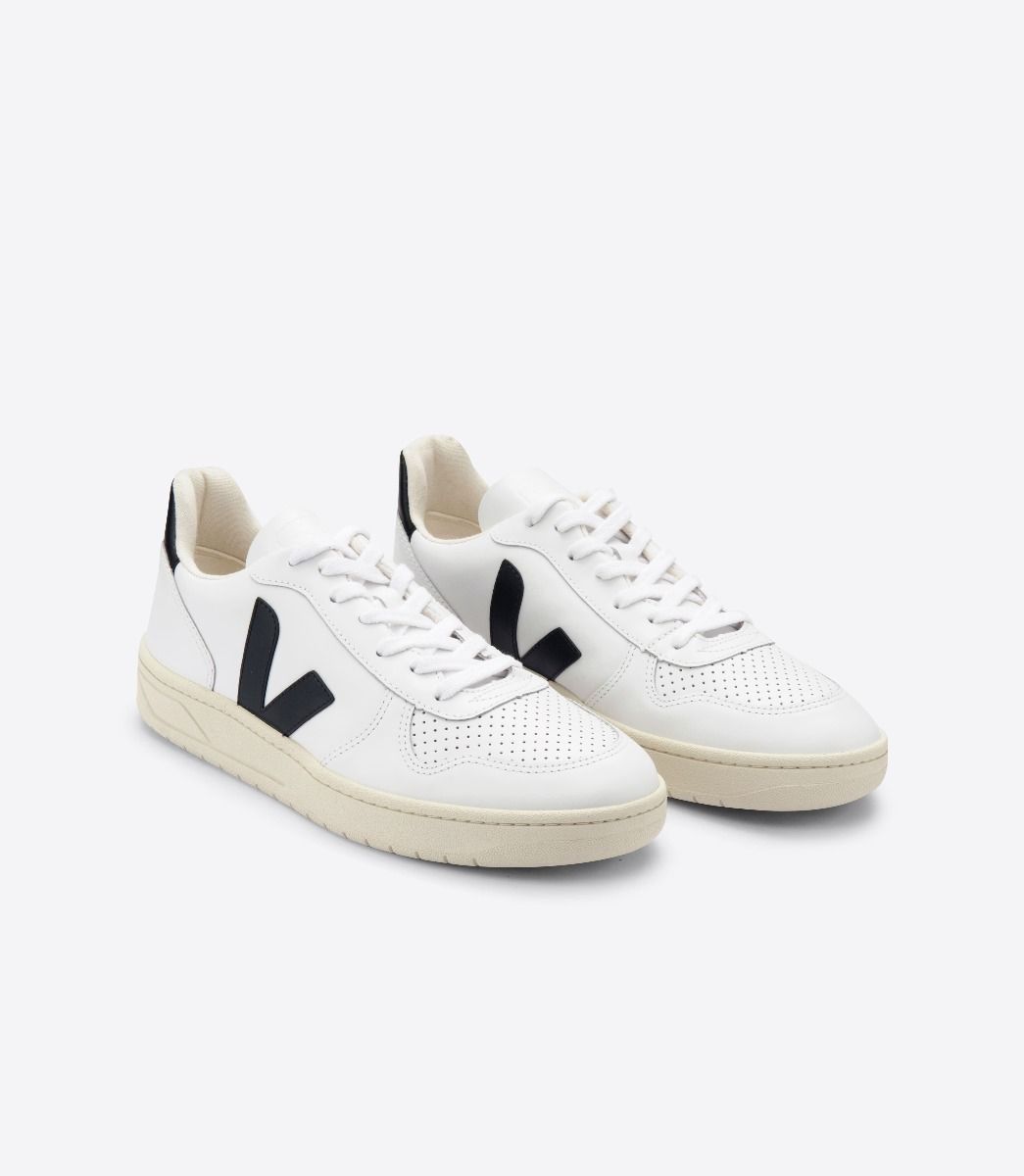 Veja M's V-10 Leather - Classical sneakers White Black Shoes