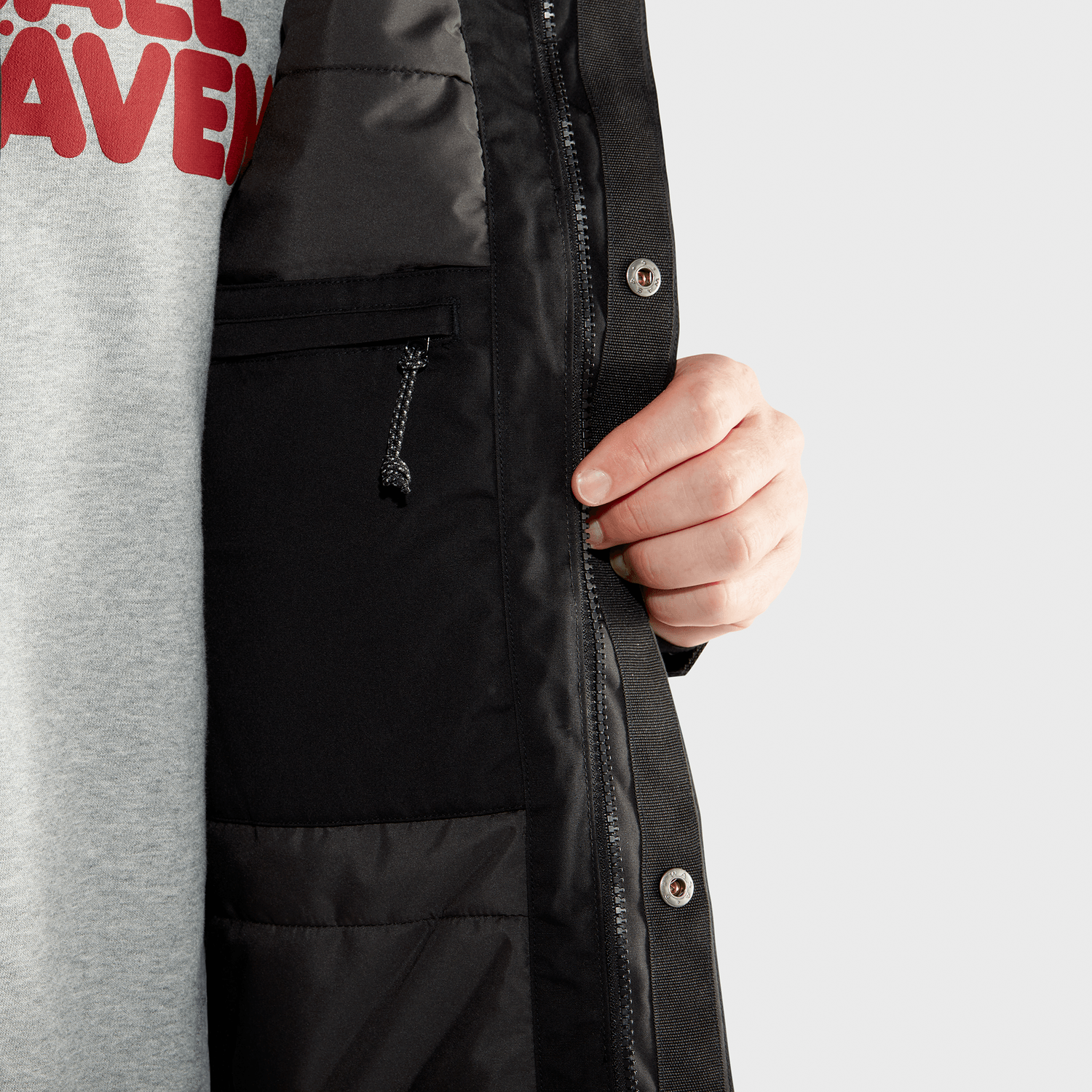 Fjällräven M's Vardag Lite Padded Jacket - Recycled Polyester & Organic Cotton Black-Dark Grey Jacket