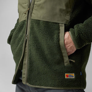 Fjällräven M's Vardag Pile Jacket - Recycled Polyester Chalk White-Indigo Blue