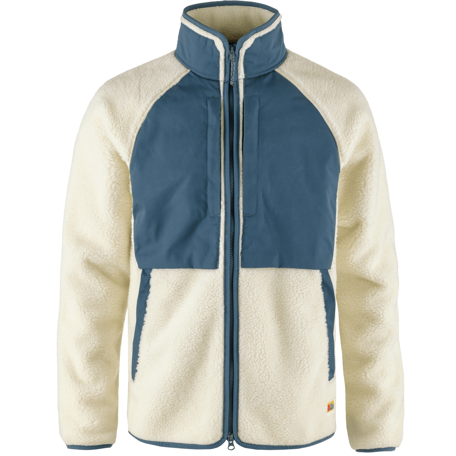 Fjällräven M's Vardag Pile Jacket - Recycled Polyester Chalk White-Indigo Blue