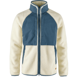 Fjällräven M's Vardag Pile Jacket - Recycled Polyester Chalk White-Indigo Blue