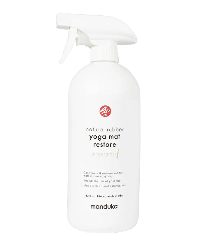 Natural Rubber Yoga Mat Restore - Biodegradable ingredients Yoga equipment Manduka 32 OZ (946 ml)