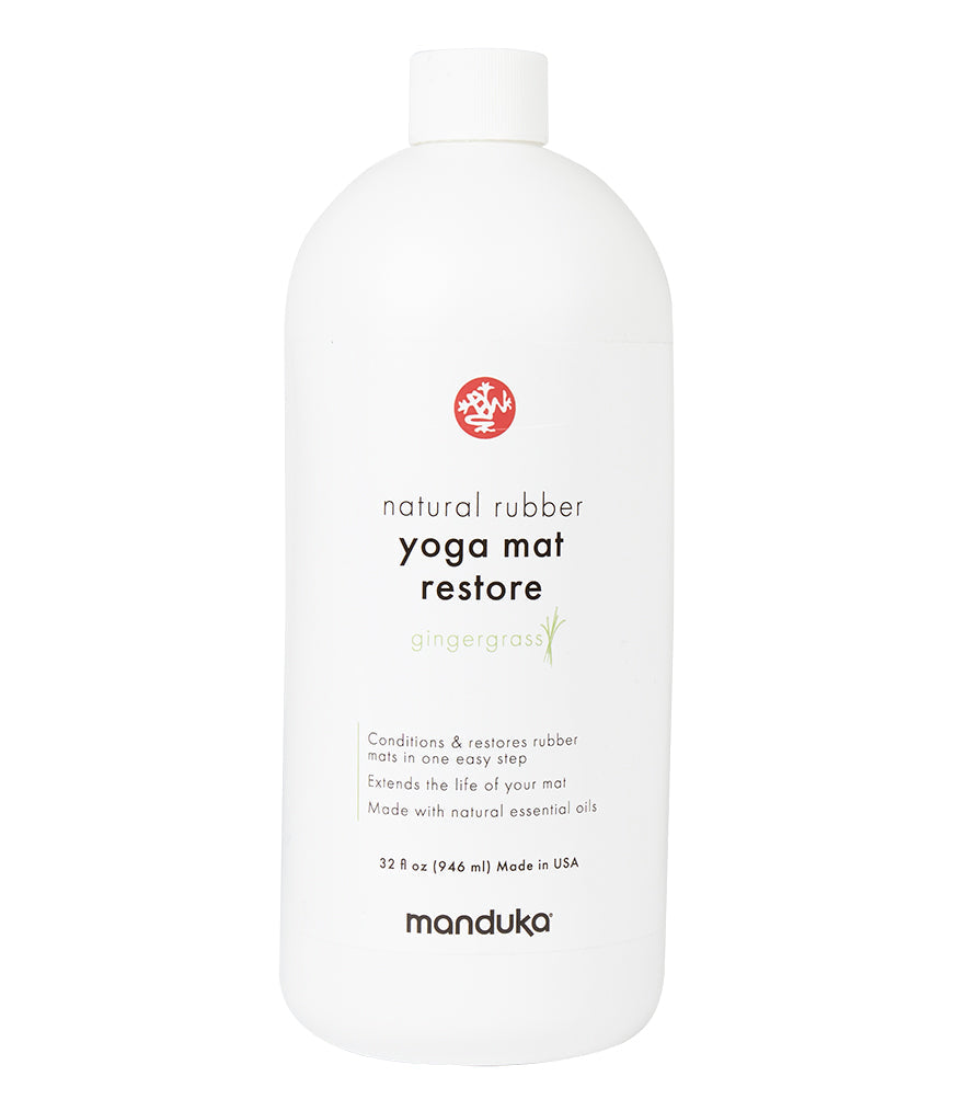 Manduka Natural Rubber Yoga Mat Restore - Biodegradable ingredients 32 OZ (946 ml) Yoga equipment