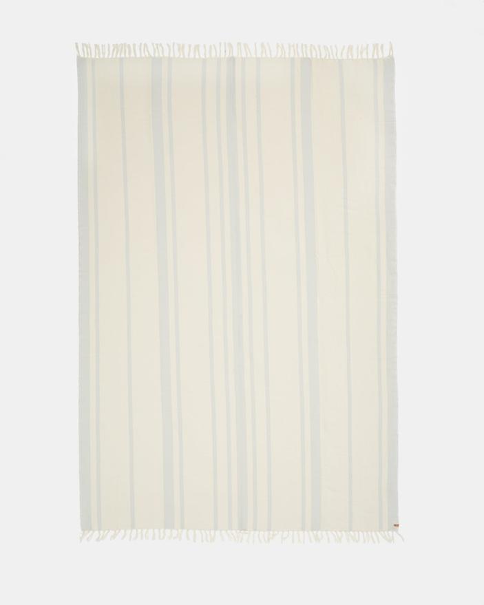 Tentree Organic Cotton Breeze Stripe Woven Towel - Made From Organic Cotton Pearl Blue/Elm White Towel