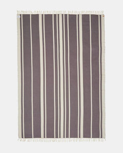 Tentree Organic Cotton Breeze Stripe Woven Towel - Made From Organic Cotton Periscope Grey/Elm White Towel