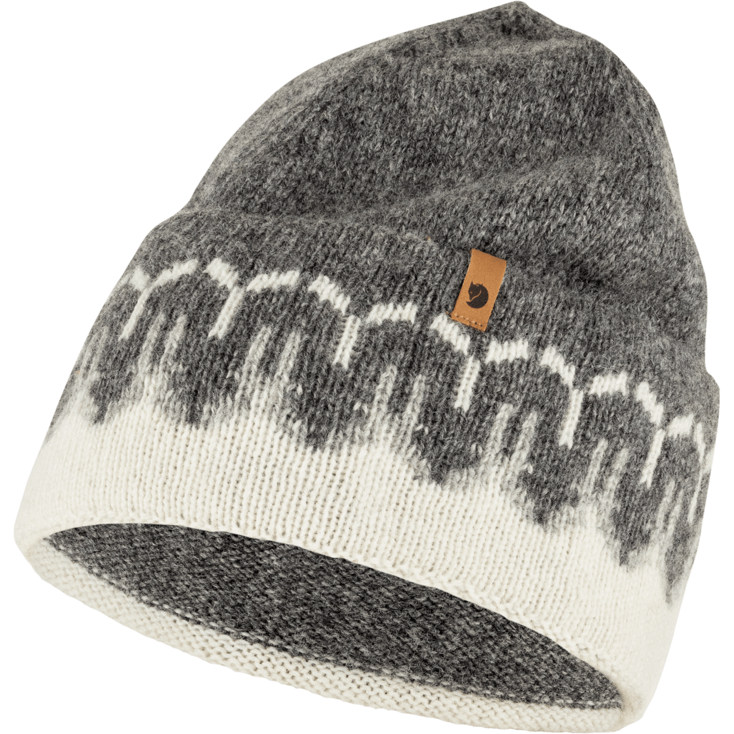 Fjällräven Övik Path Knit Beanie - 100% Wool Chalk White-Grey OneSize