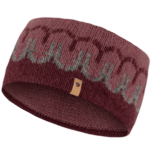 Fjällräven Övik Path Knit Headband - 100% Wool Dark Garnet-Mesa Purple OneSize